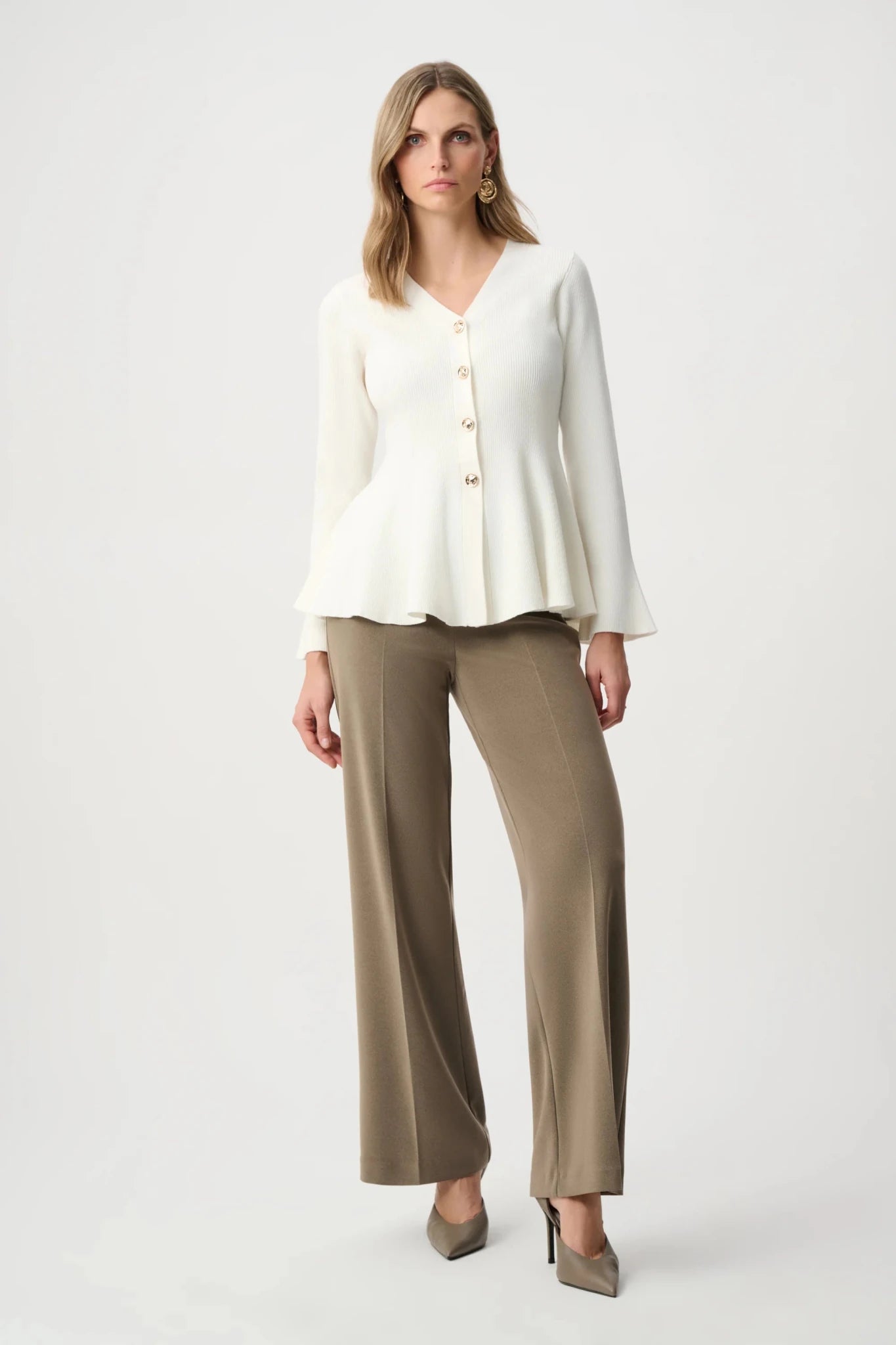 Fit and Flare Peplum CardiganSweatersPosh Boutique
