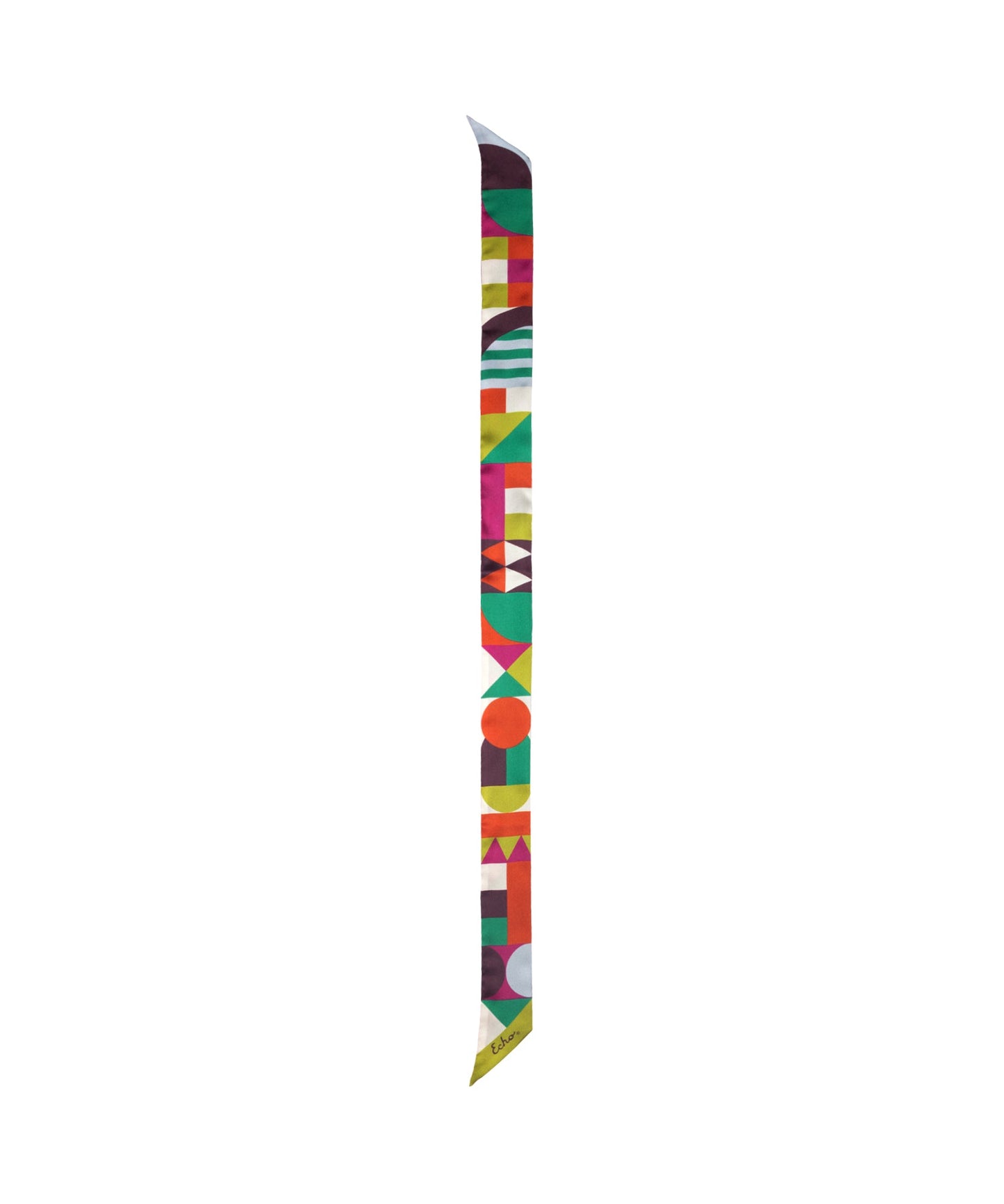Modernist Geo Silk Ribbon ScarfPosh Boutique
