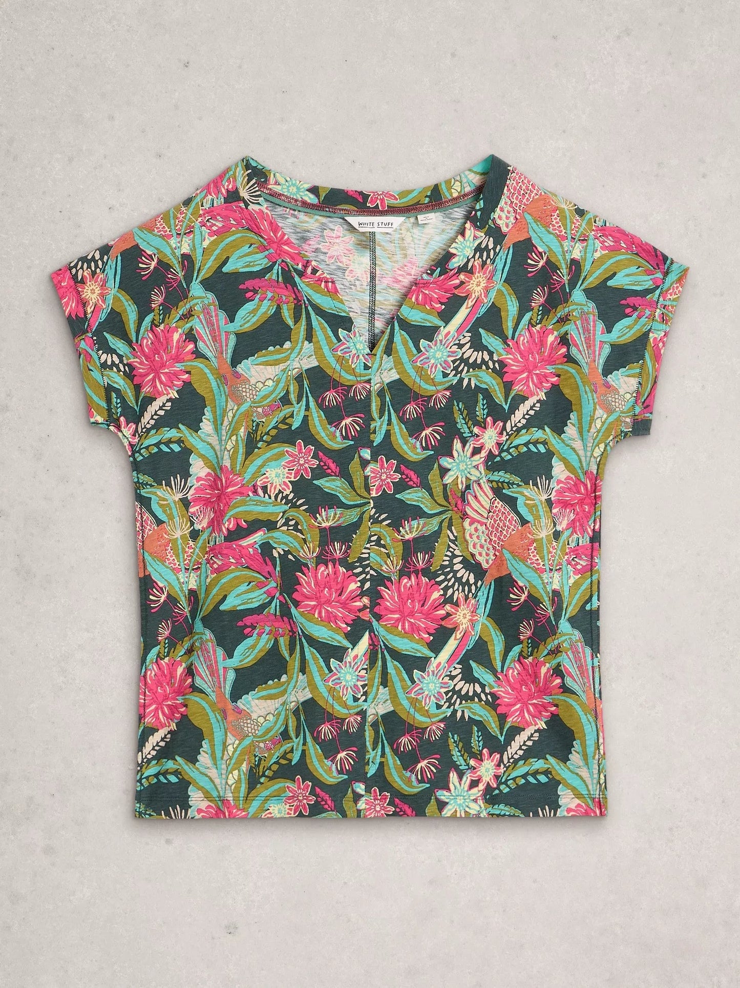 Nelly Notch Neck TeeTopsPosh Boutique