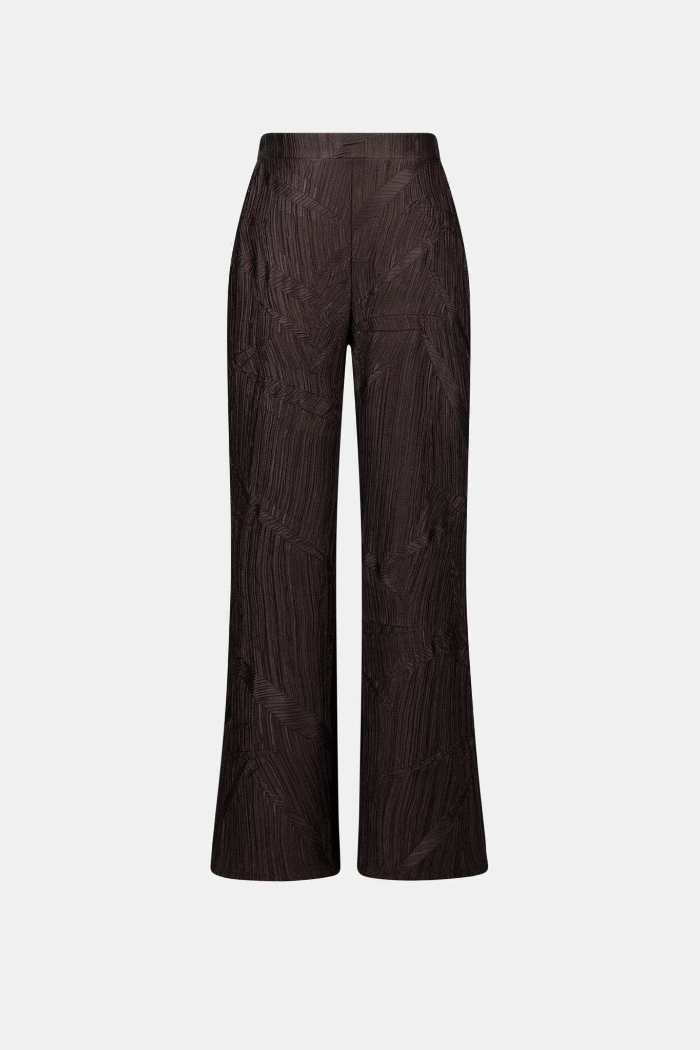 Pleated Satin Pull - On Wide - Leg PantsBottomsPosh Boutique