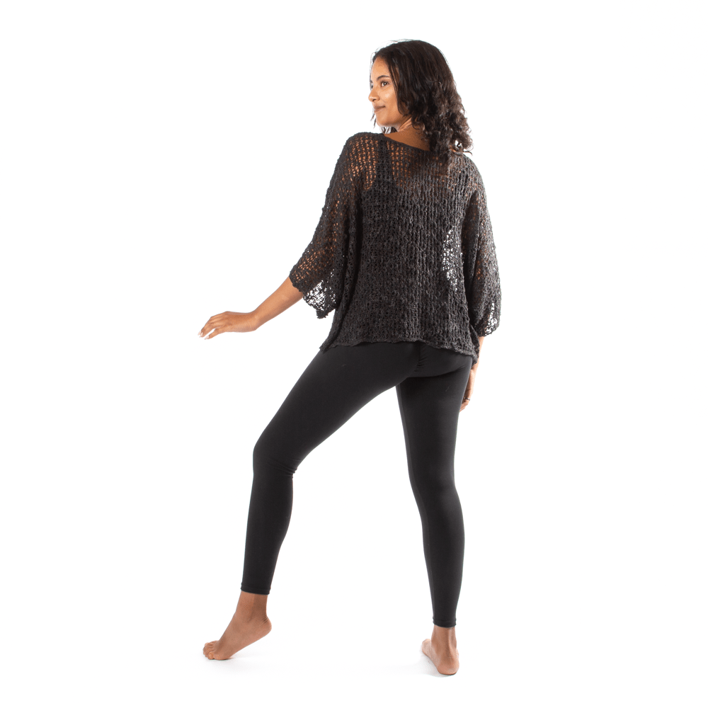 Popcorn Knit Charcoal TopTopsPosh Boutique