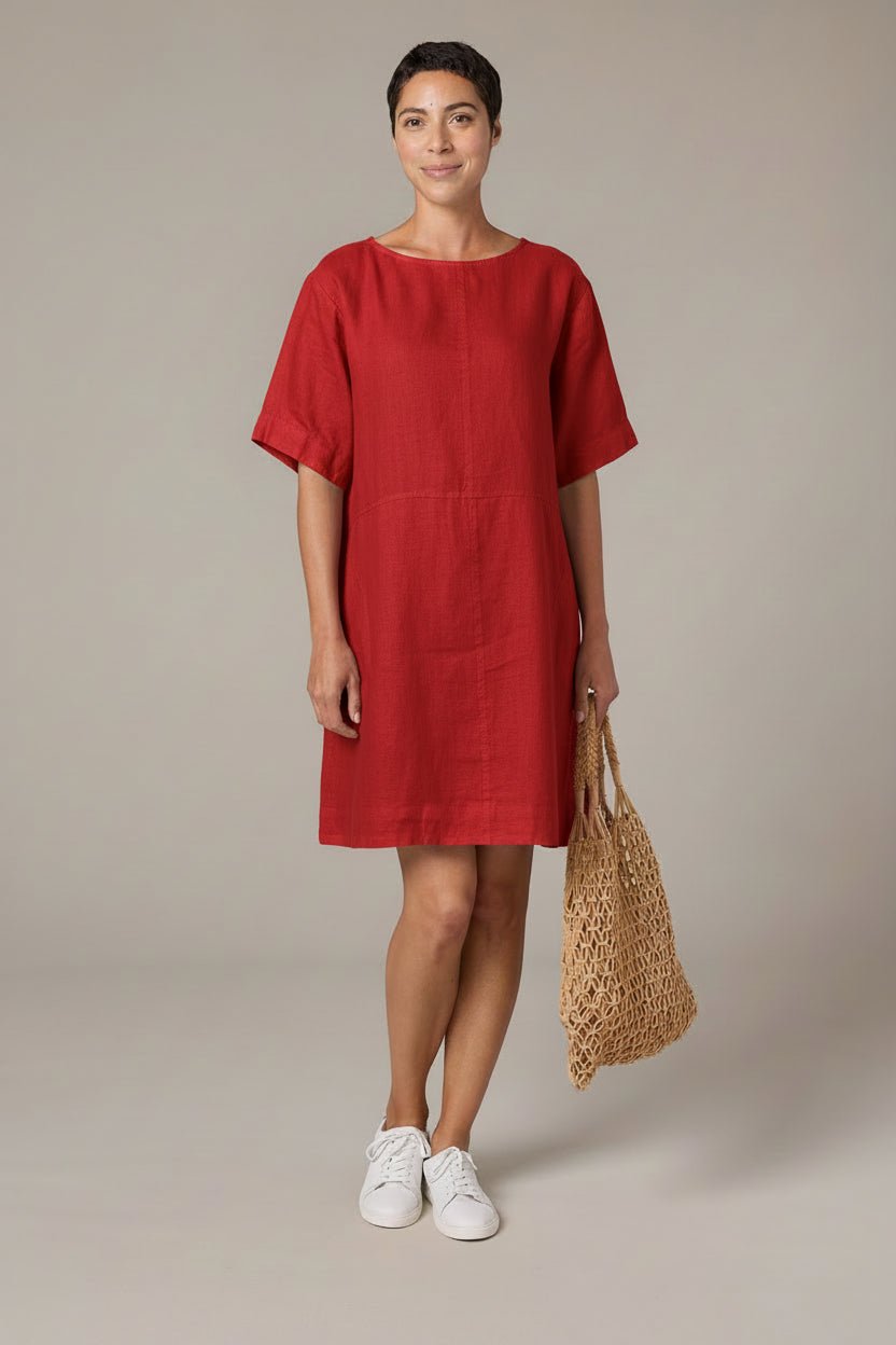 Red Relaxed DressDressesPosh Boutique