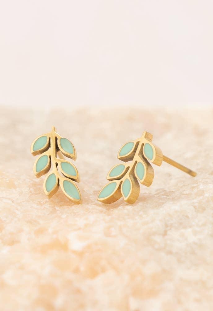 Rowen Leaf Stud EarringsPosh Boutique