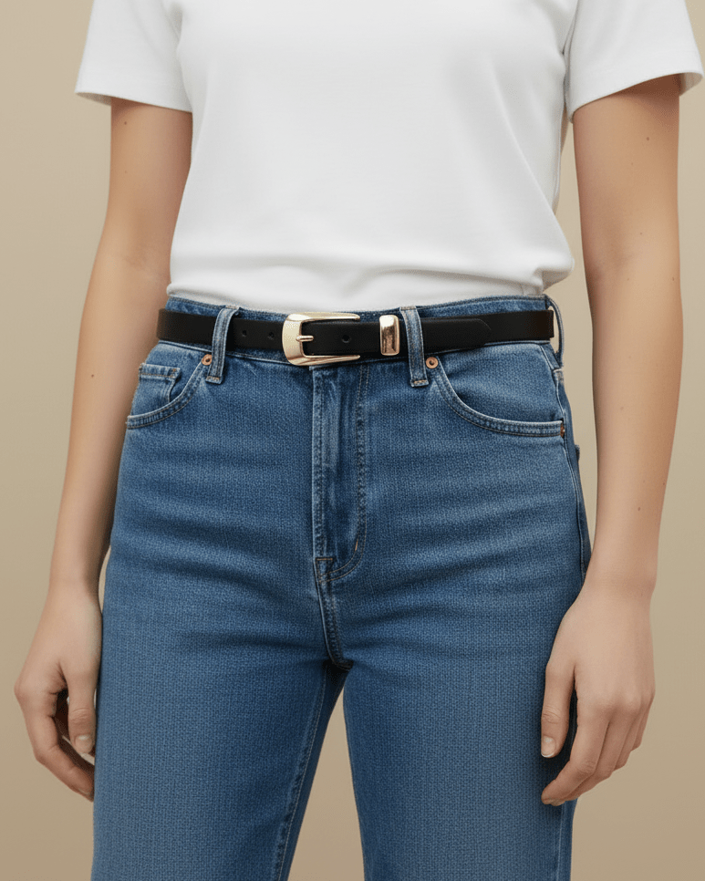 Slim Leather Buckle BeltPosh Boutique
