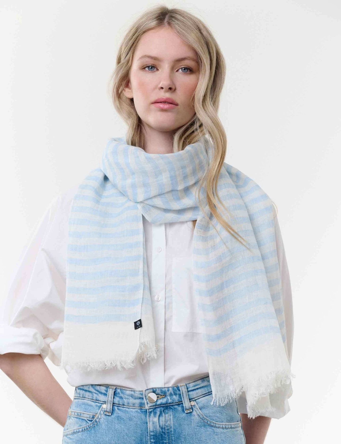 Striped Linen ScarfPosh Boutique