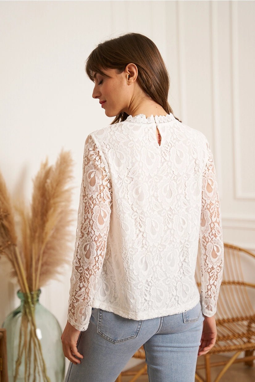 Tiffany White BlouseTopsPosh Boutique