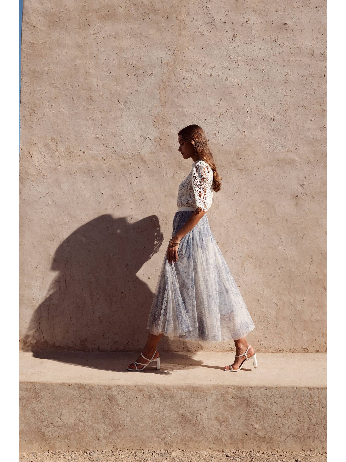 Toile Blue Tulle SkirtSkirtsPosh Boutique