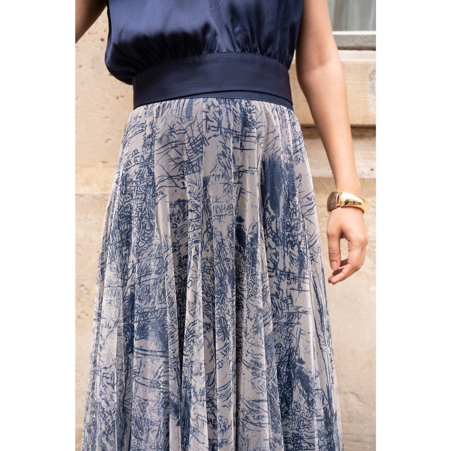 Toile Navy Tulle SkirtSkirtsPosh Boutique