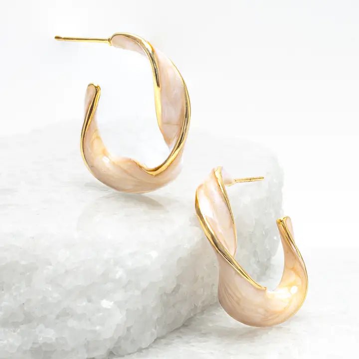 With A Twist HoopsPosh Boutique