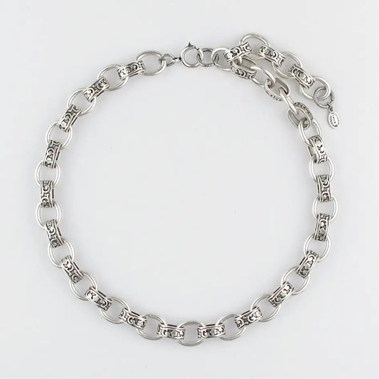 The Baroque Link Silver Necklace