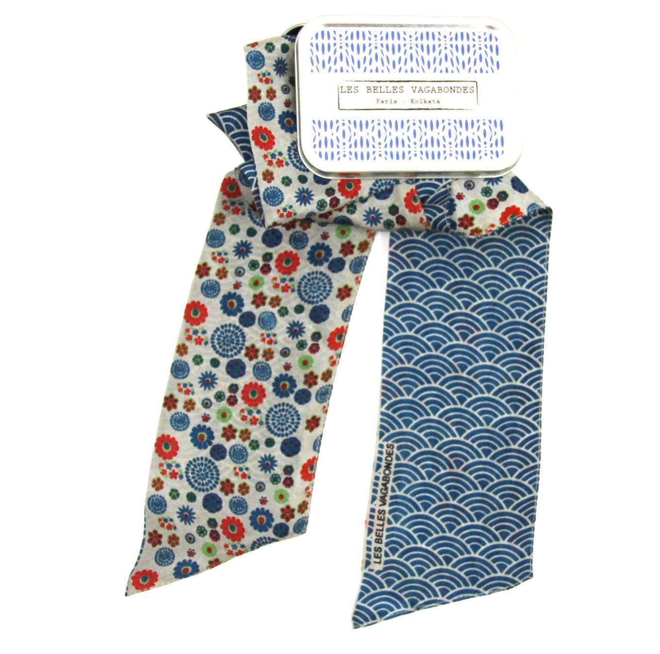 Akiko Blue Ribbon ScarfPosh Boutique