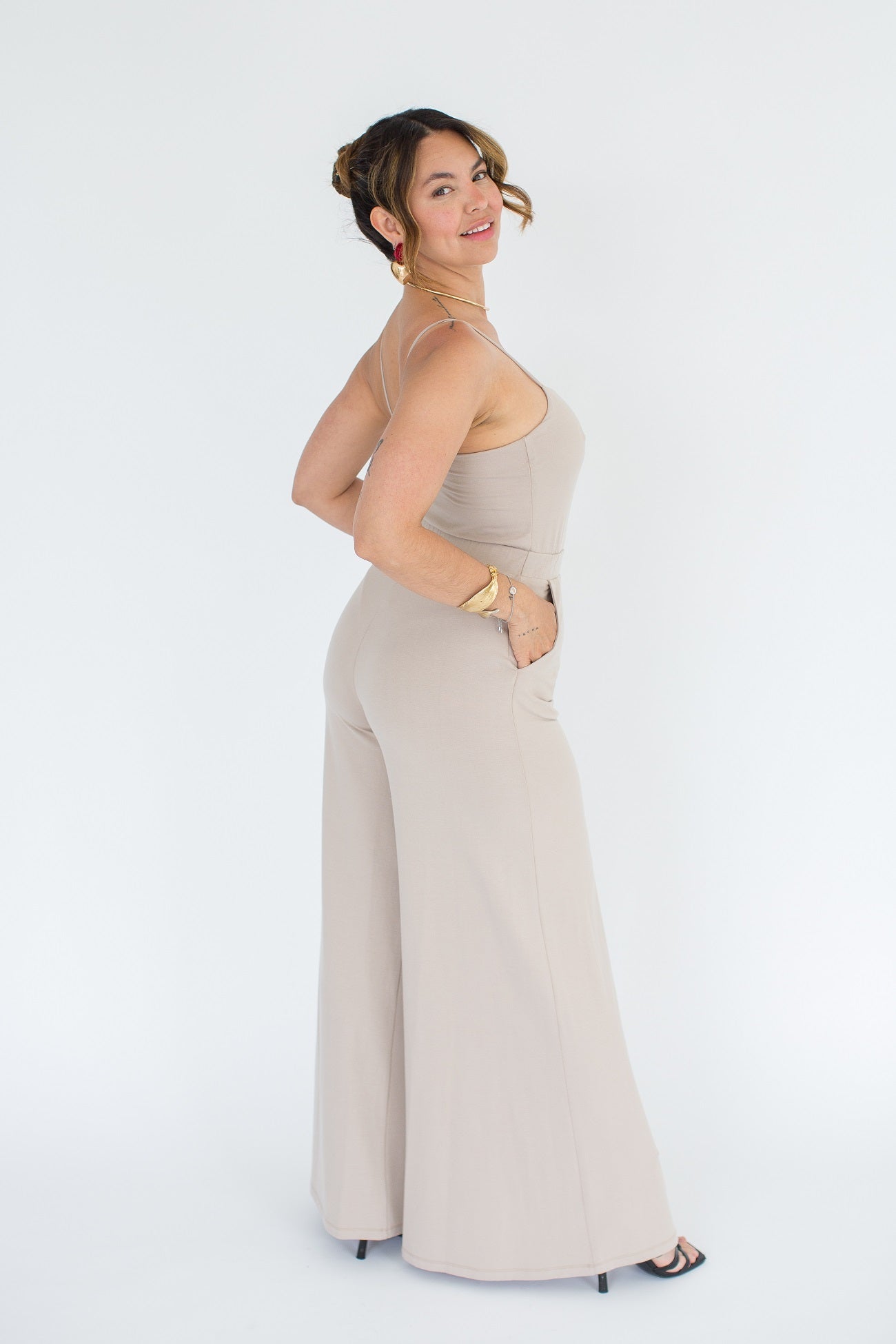 Alexandra Latte JumpsuitPosh Boutique