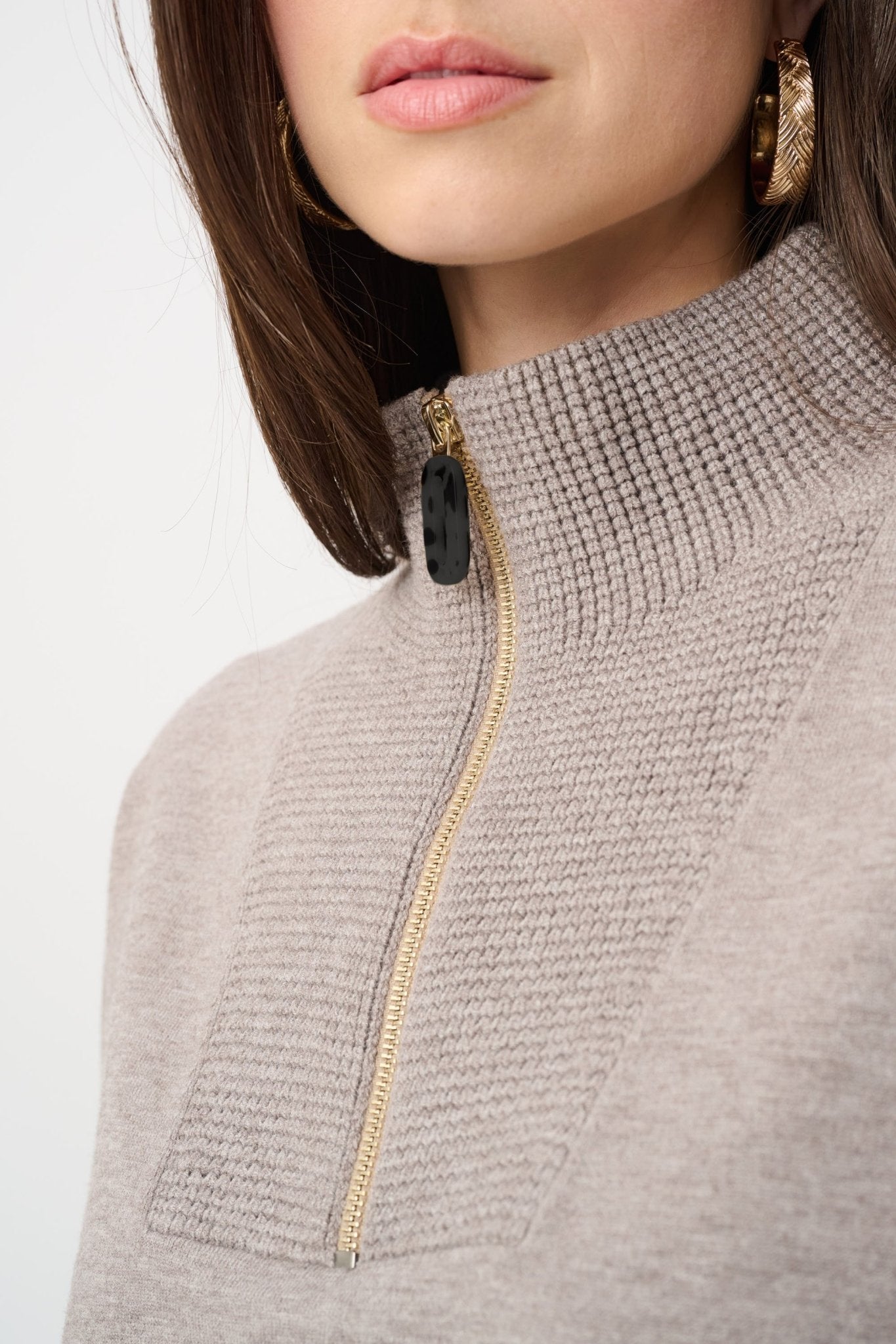 Brushed Funnel-Neck SweaterPosh Boutique