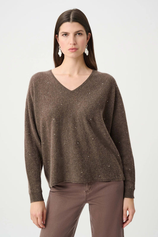 Cashmere Sweater With Rhinestone DetailSweatersPosh Boutique