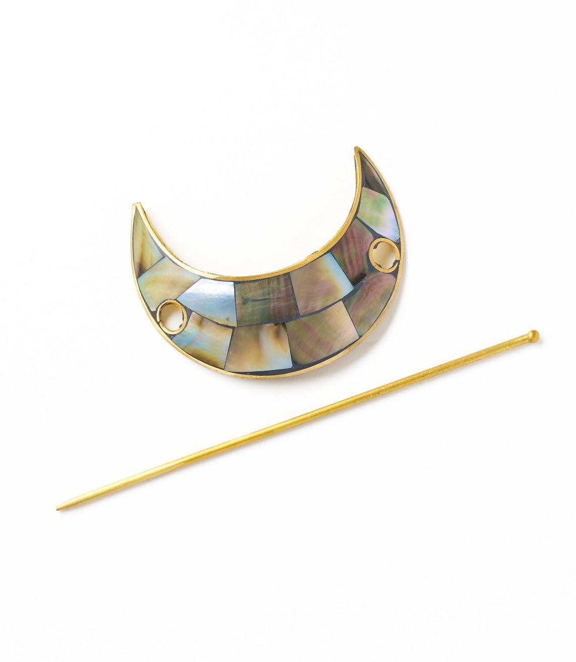 Crescent Moon Pearl Hair Pin with StickPosh Boutique