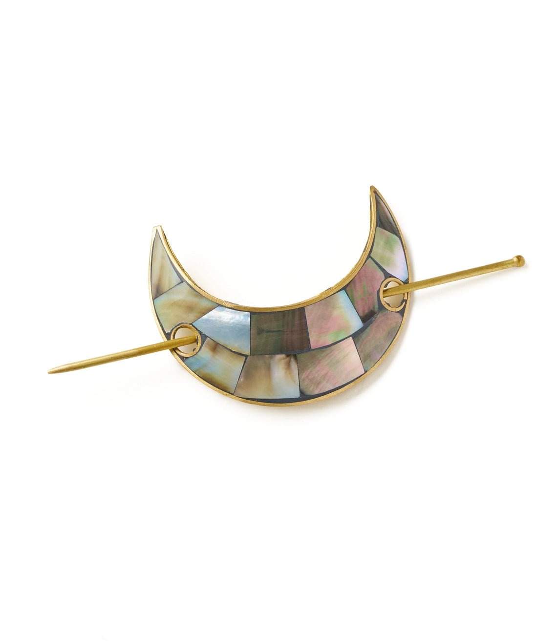 Crescent Moon Pearl Hair Pin with StickPosh Boutique