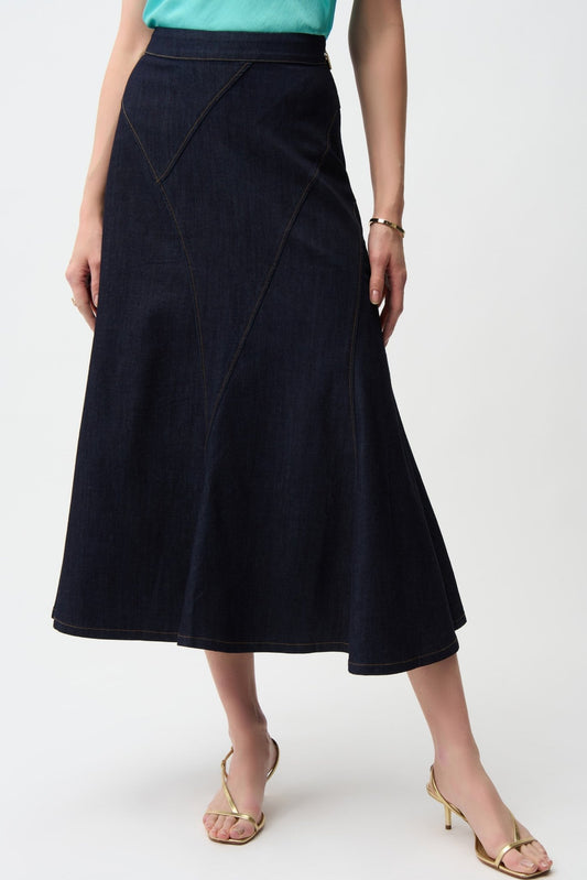 Denim Midi SkirtSkirtsPosh Boutique
