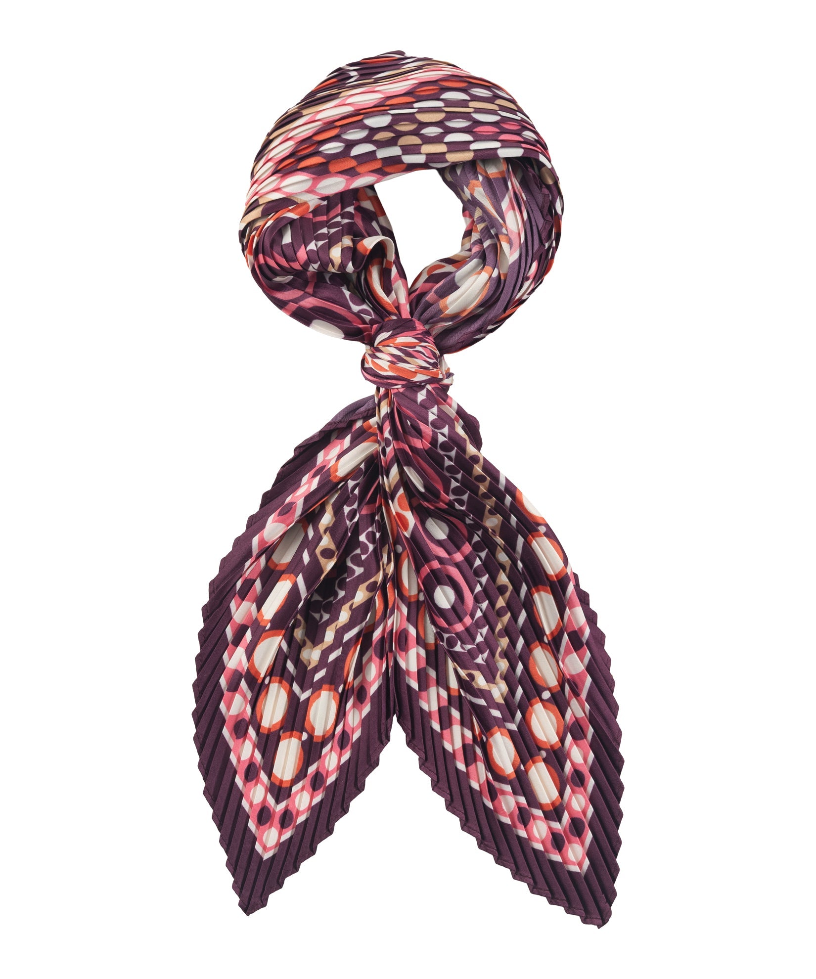 Dots on Dots Pleated Diamond ScarfPosh Boutique
