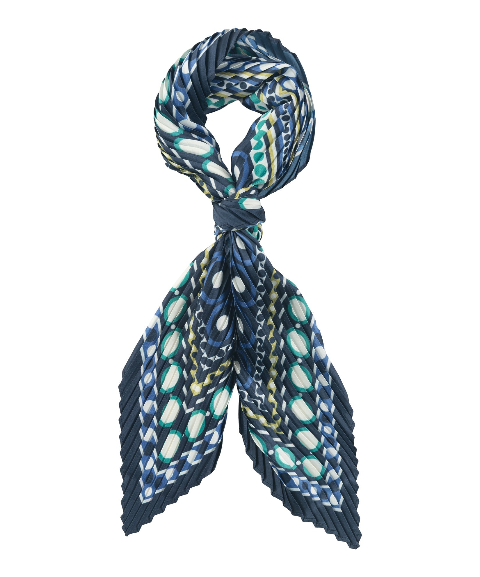 Dots on Dots Pleated Diamond ScarfPosh Boutique