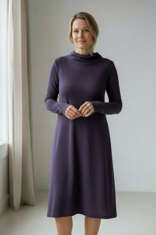 Draped A - Line DressDressesPosh Boutique