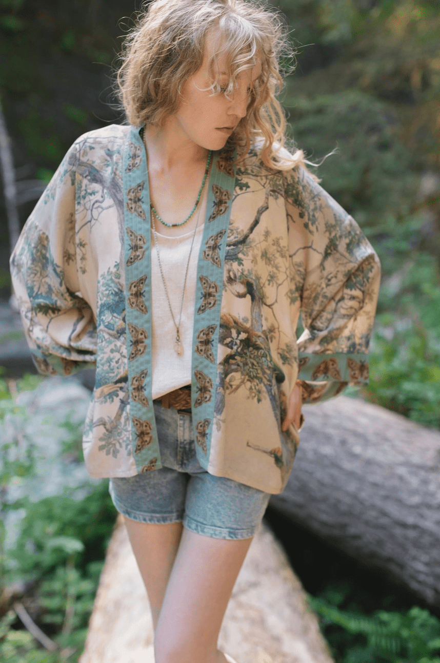 Earth & Sky Pixie Cropped KimonoPosh Boutique
