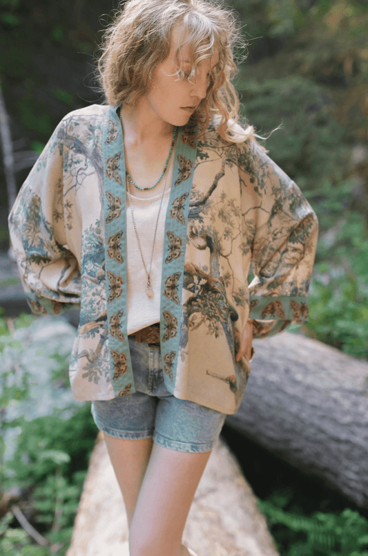 Earth & Sky Pixie Cropped KimonoPosh Boutique
