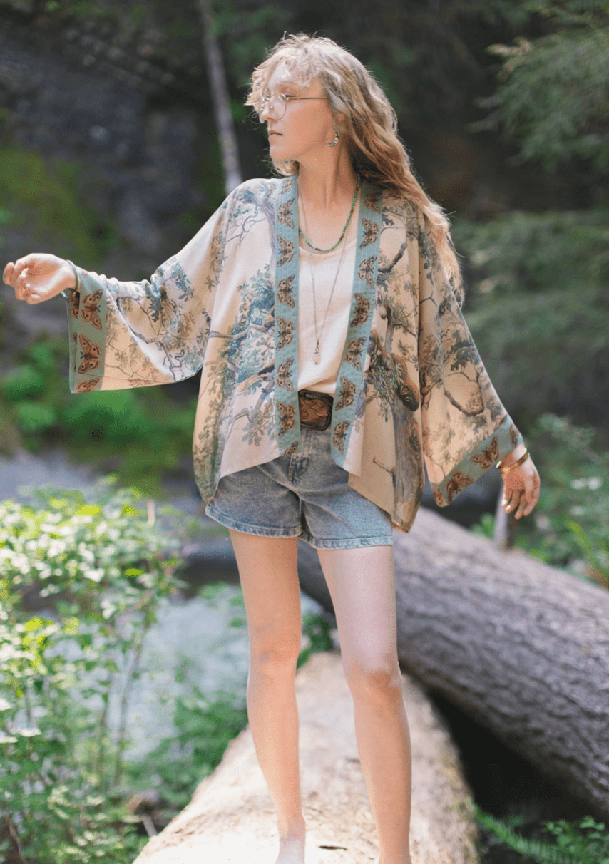 Earth & Sky Pixie Cropped KimonoPosh Boutique