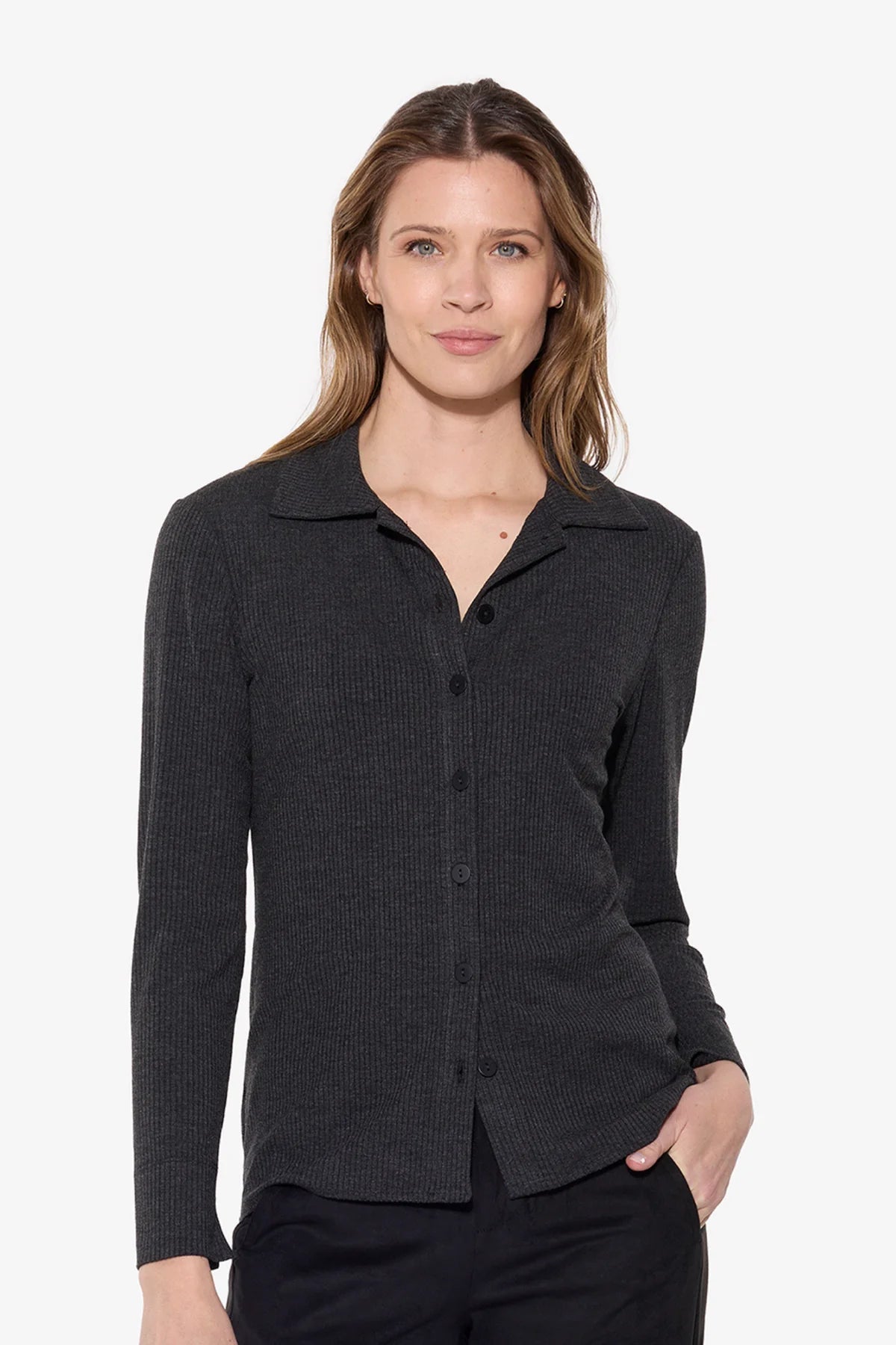 Essential Rib Knit ShirtPosh Boutique