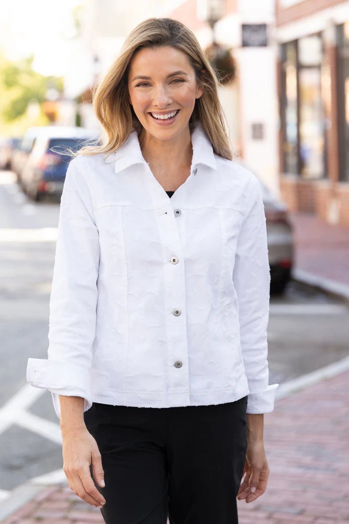Etched Floral JacketJacketsPosh Boutique