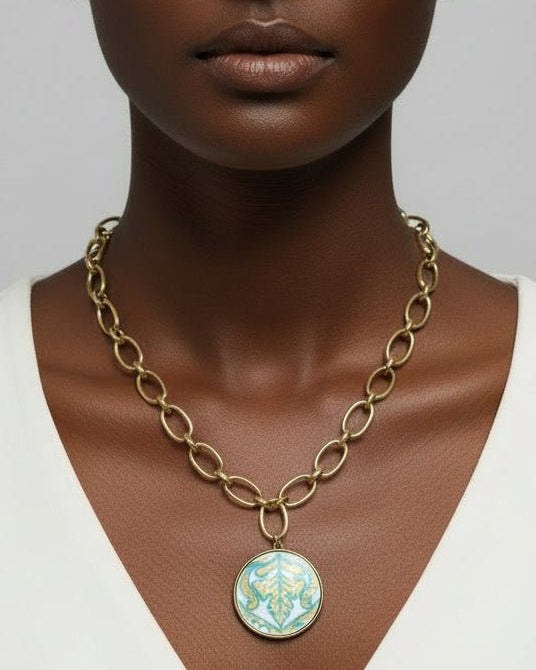 "Etro" Antique China NecklaceJewelryPosh Boutique
