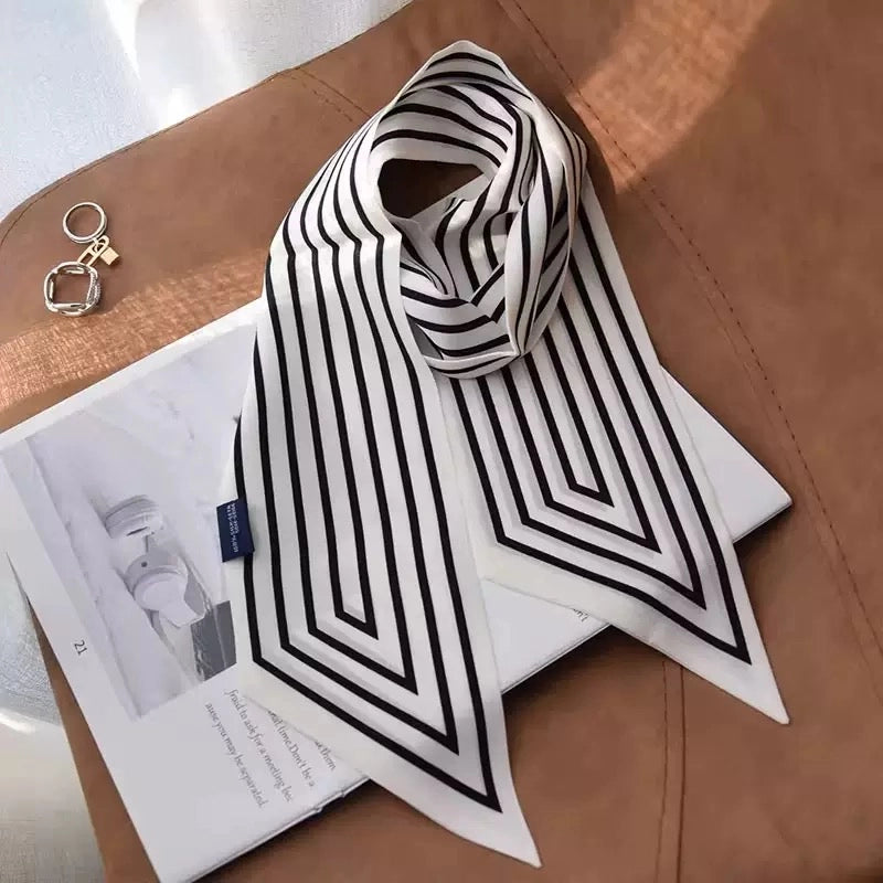 Striped Ribbon Scarf
