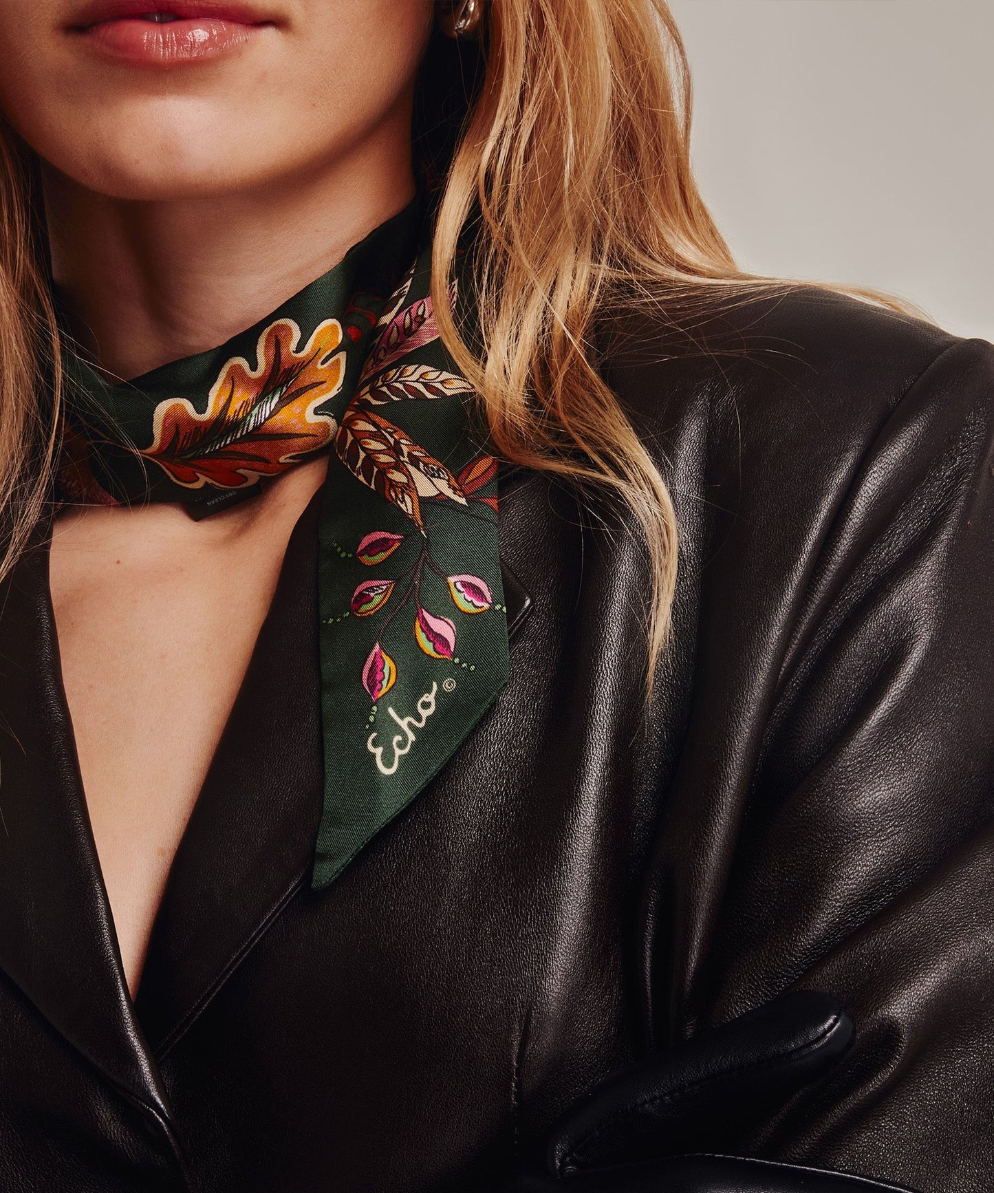 Falling Leaves Ribbon ScarfScarvesPosh Boutique
