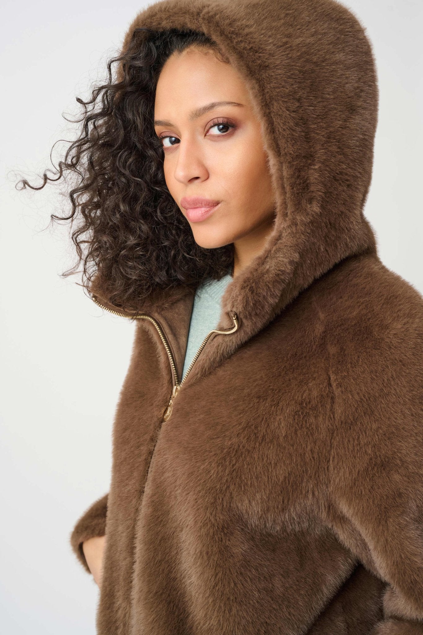 Faux Fur Hooded CoatPosh Boutique