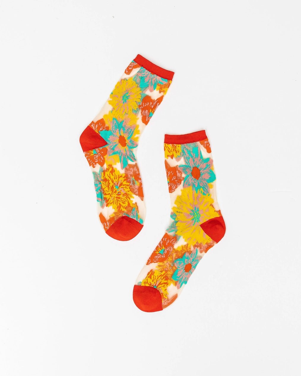 Flower Power Sheer SocksPosh Boutique