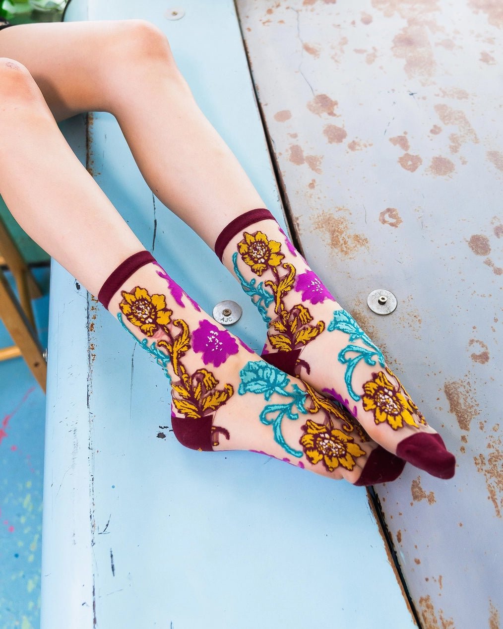 Gem Garden Sheer SocksPosh Boutique