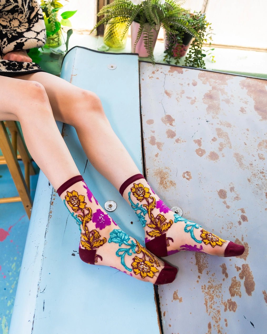 Gem Garden Sheer SocksPosh Boutique