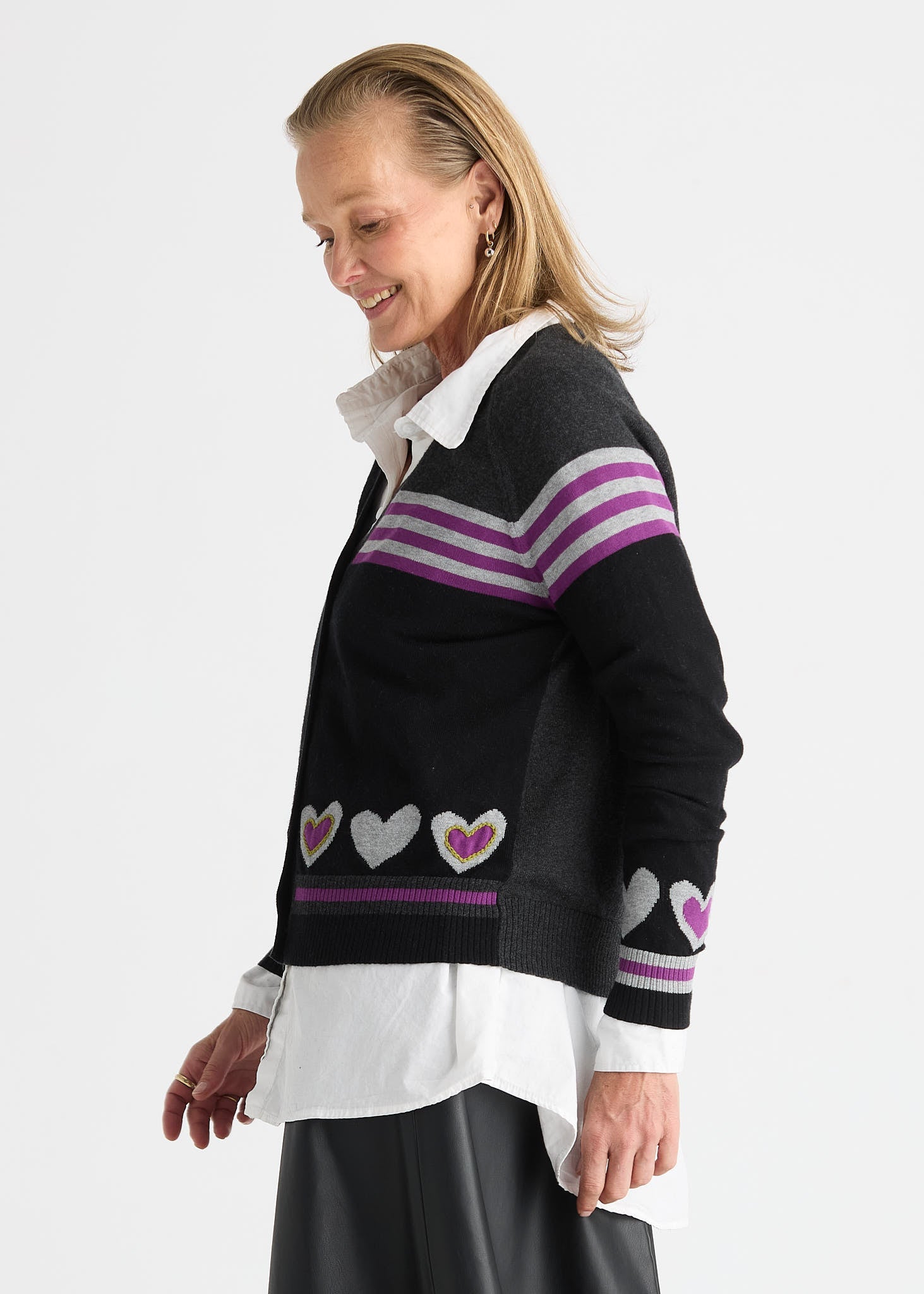 Hearts CardiganSweatersPosh Boutique
