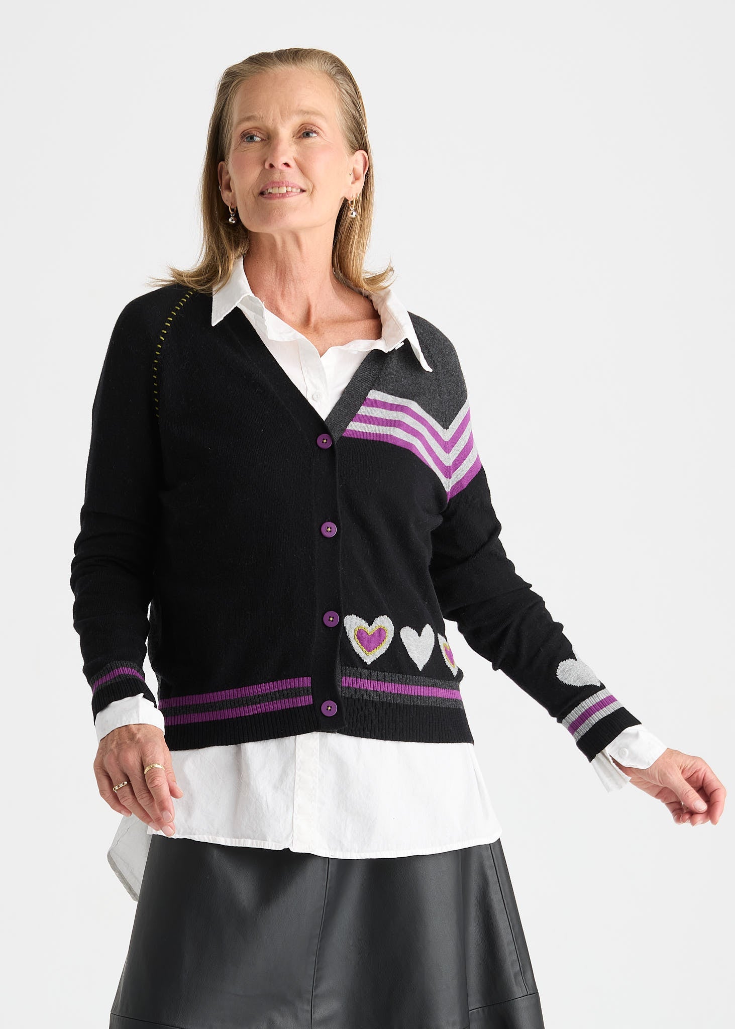 Hearts CardiganSweatersPosh Boutique