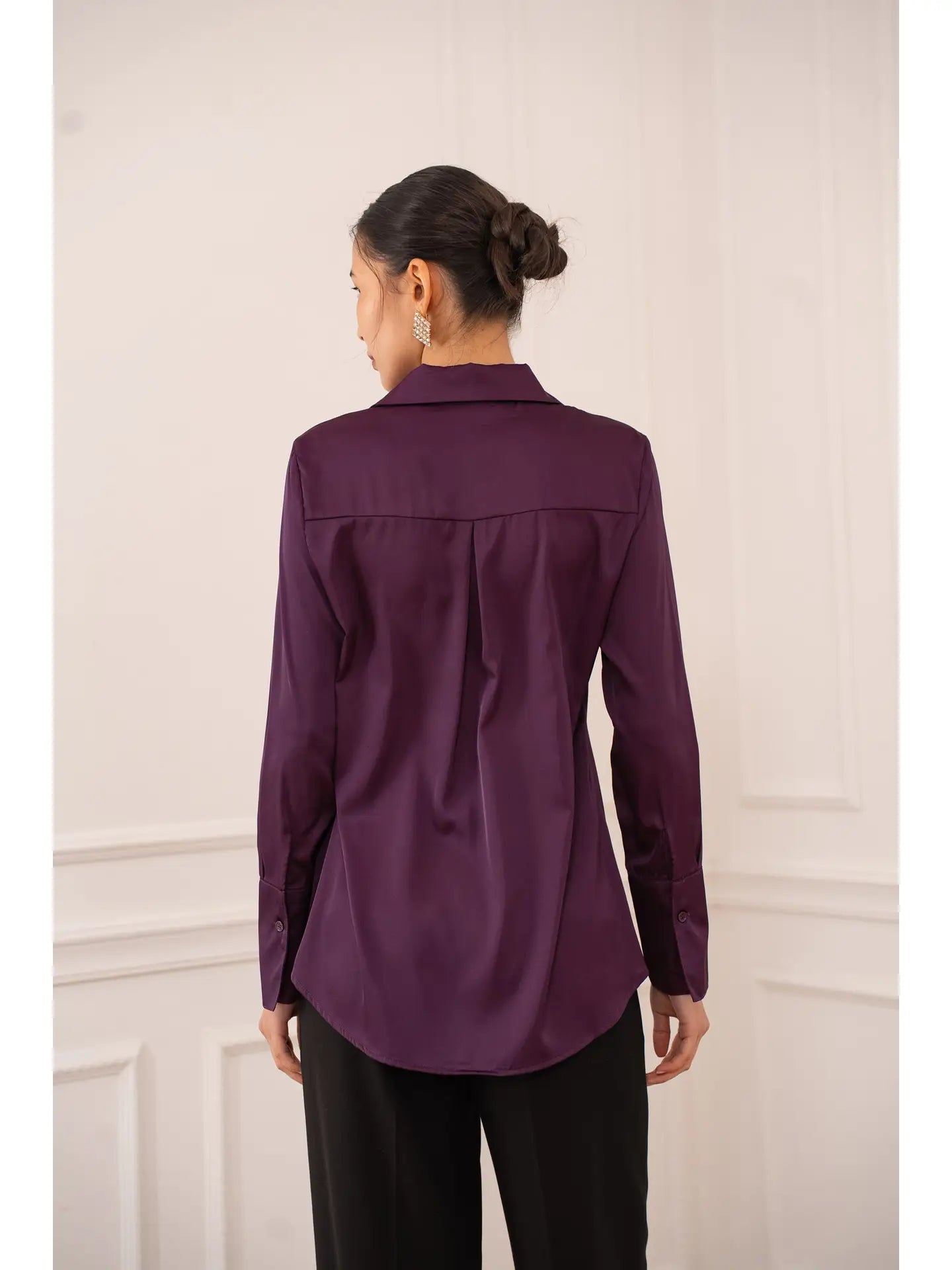 Léa Plum Satin BlousePosh Boutique