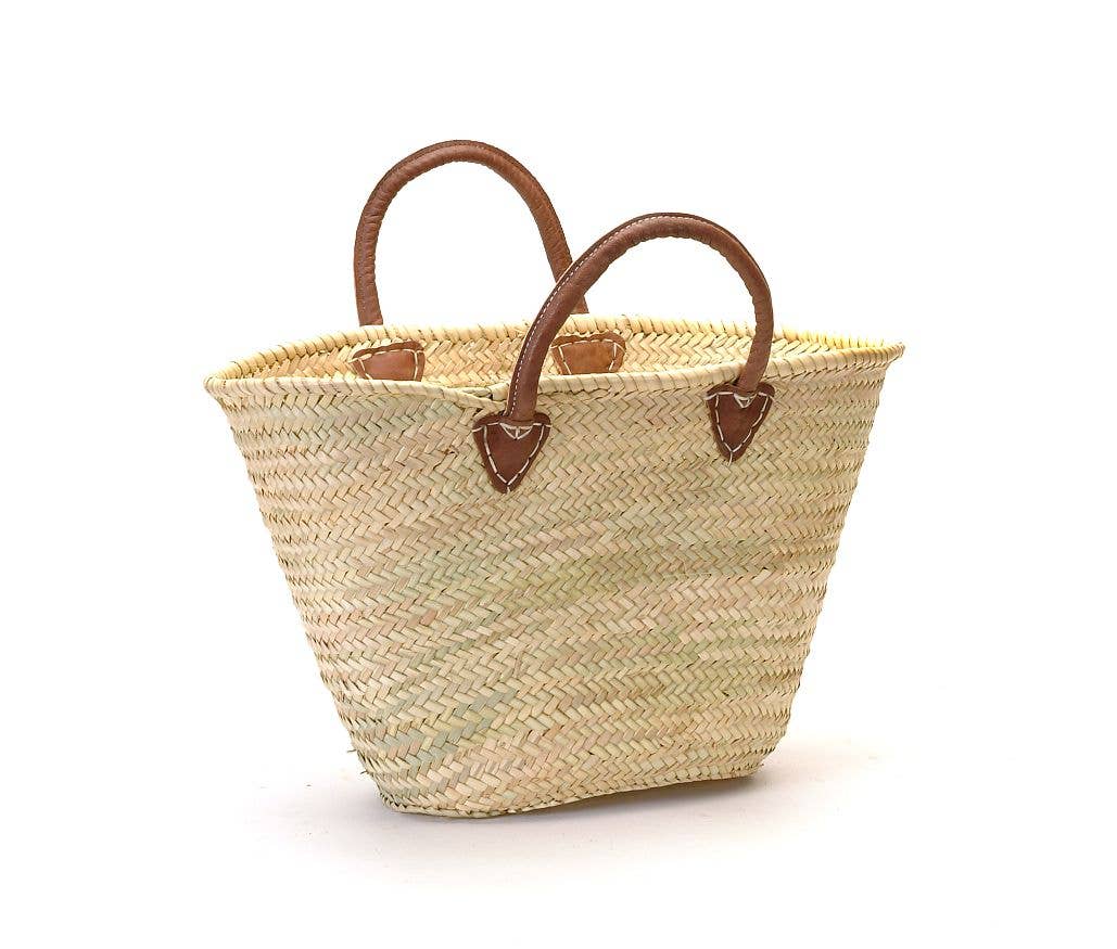 Leather Handle Market Bag 402Posh Boutique