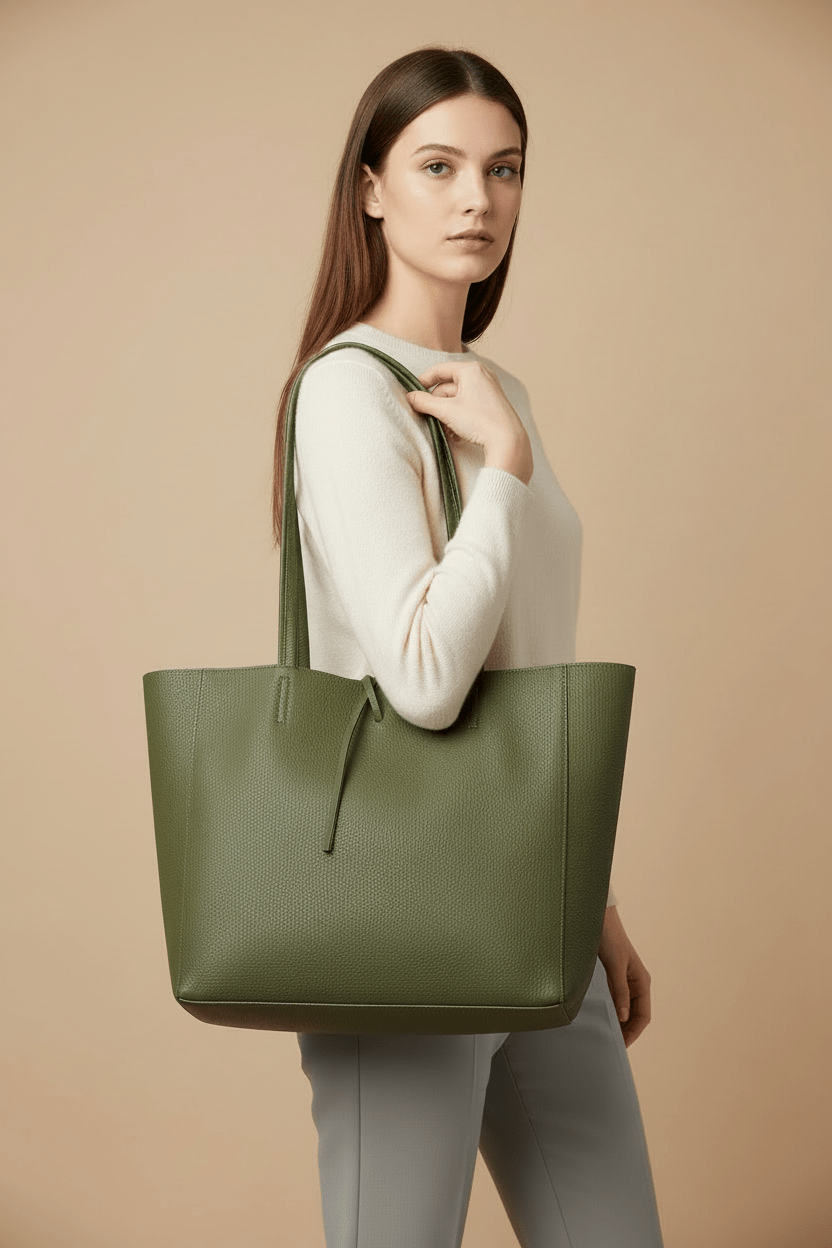 Leather Oversized Tote BagHandbagsPosh Boutique