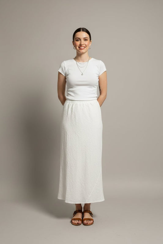 Linen Bias Maxi SkirtPosh Boutique