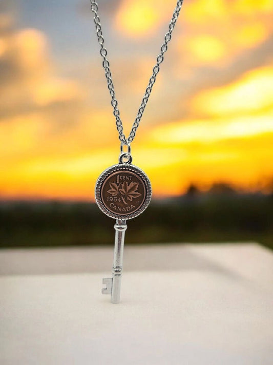 Lucky Penny Key NecklaceJewelryPosh Boutique