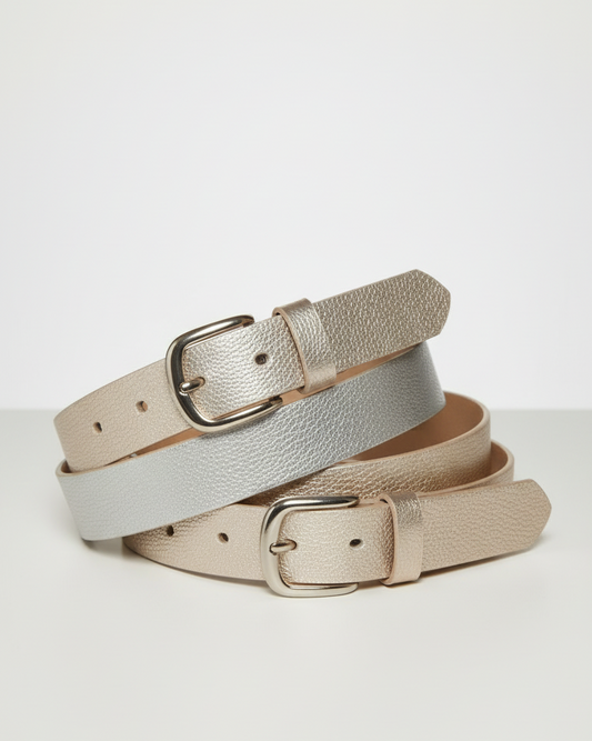 Medike Landes Metallic Leather Belt 25560BeltsPosh Boutique