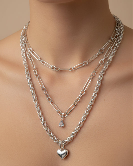 Merx Chunky Layered Chain NecklaceJewelryPosh Boutique
