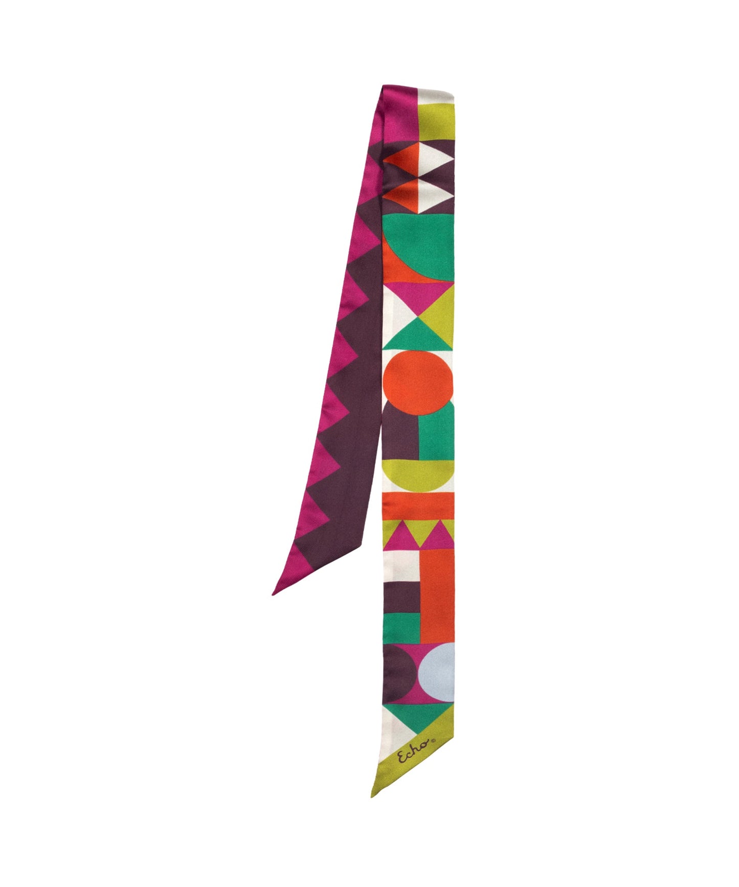 Modernist Geo Silk Ribbon ScarfPosh Boutique