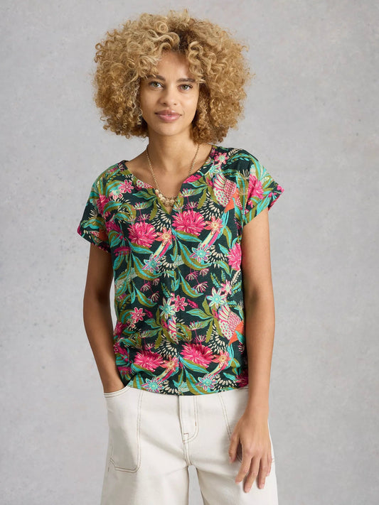 Nelly Notch Neck TeeTopsPosh Boutique