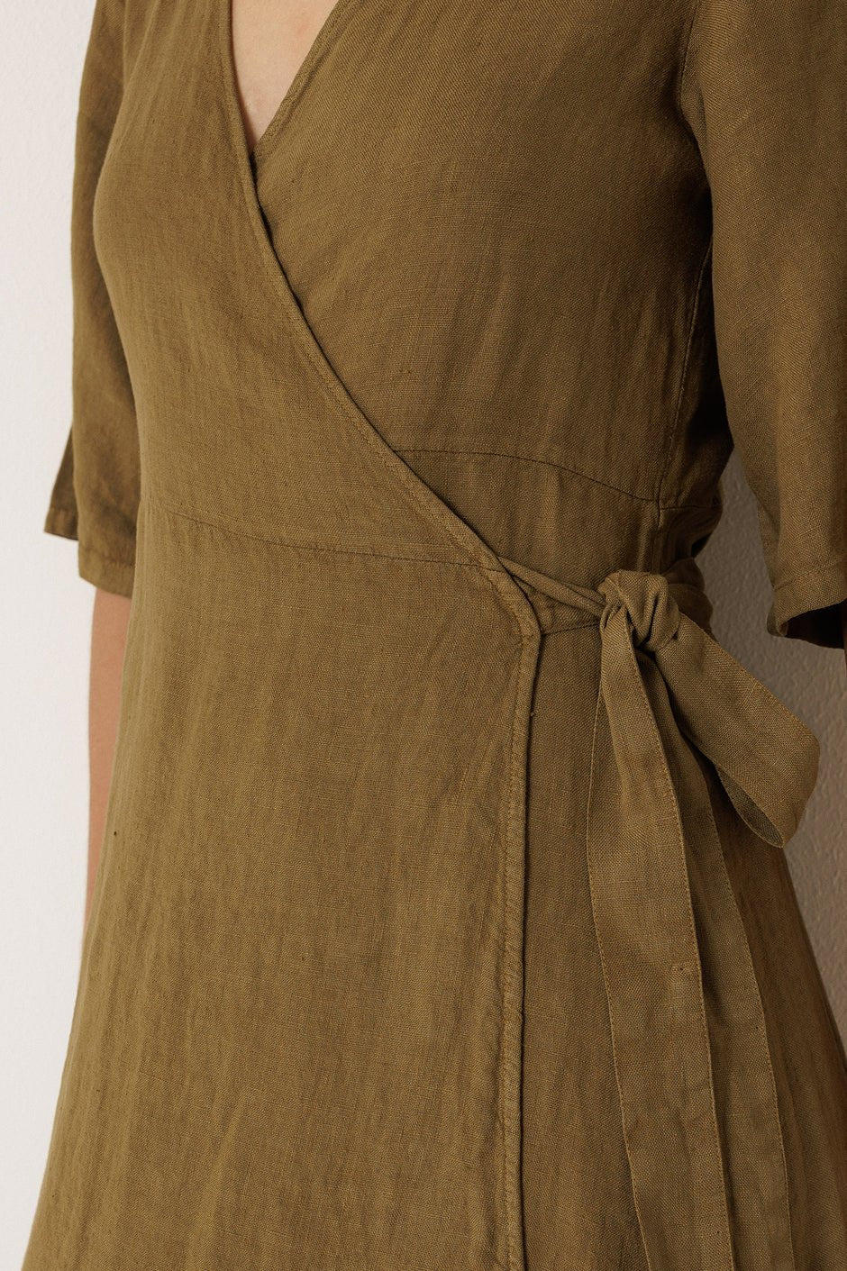 Olive Wrap DressPosh Boutique