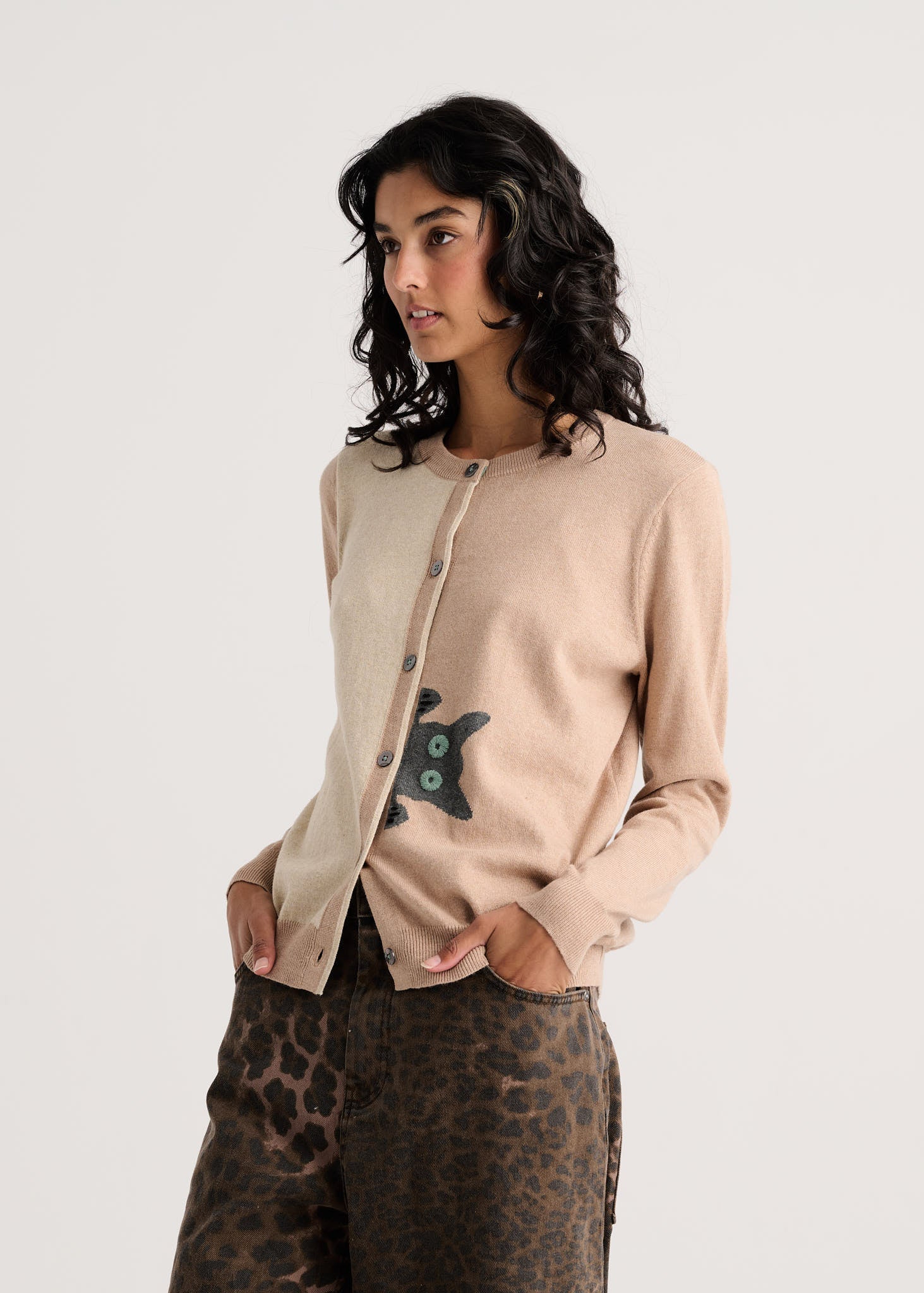 Peekaboo Cat CardiganSweatersPosh Boutique