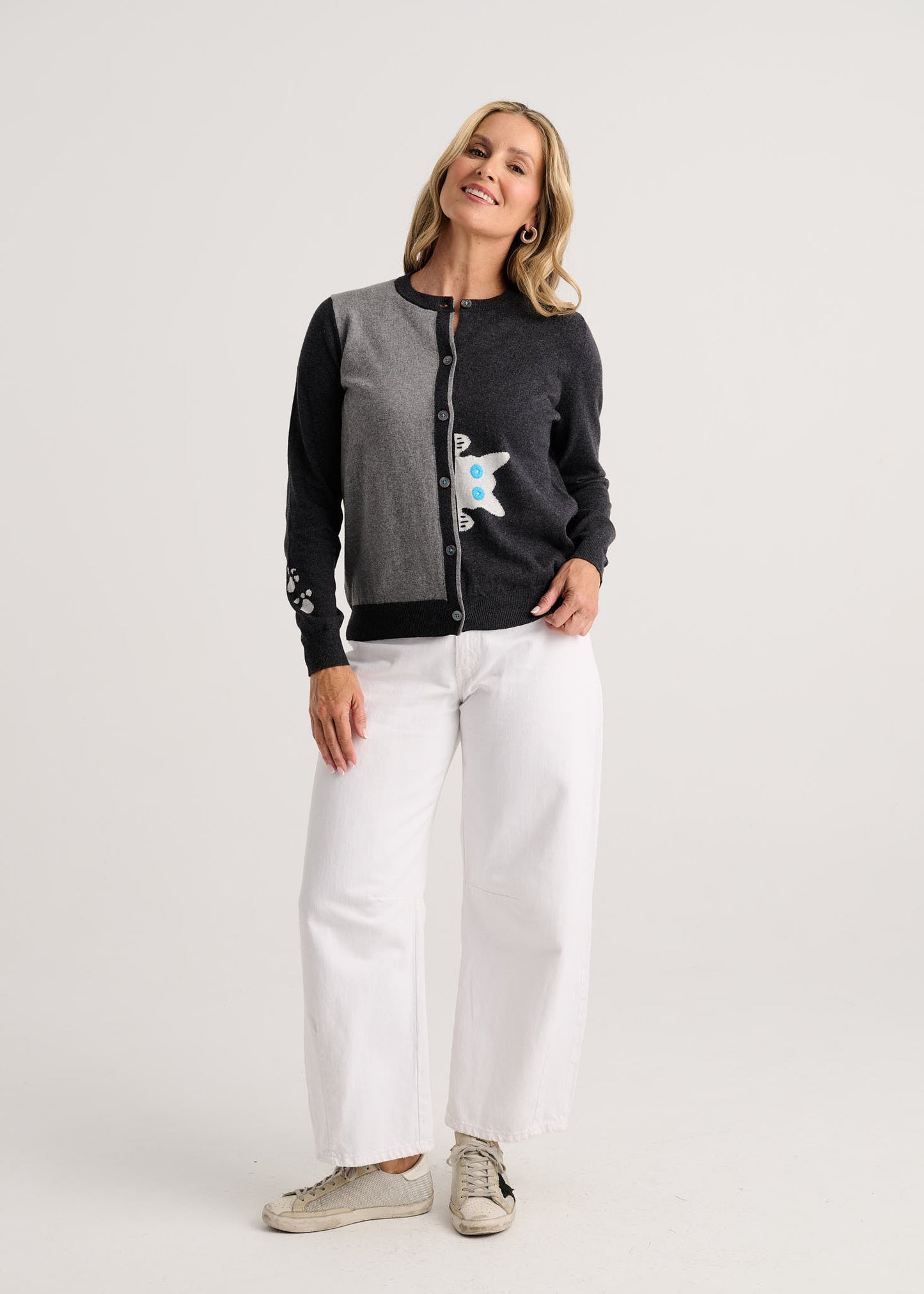 Peekaboo Cat CardiganSweatersPosh Boutique